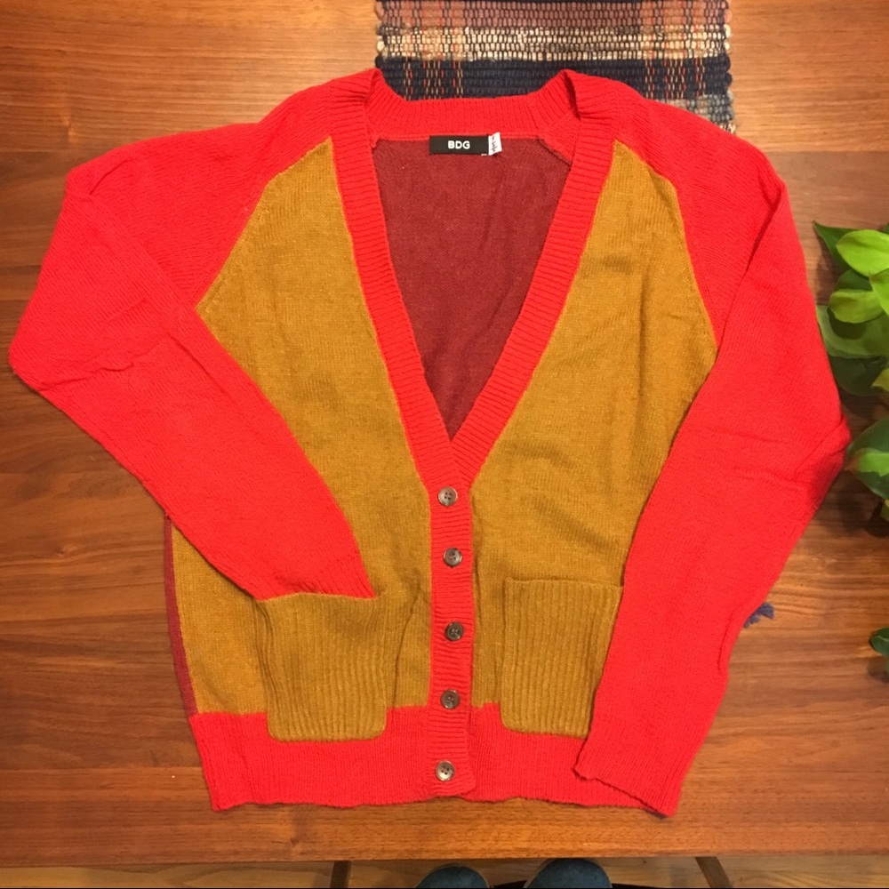 BDG color block cardigan